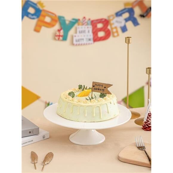 12-Inch Porcelain Round Cake Stand, Cake Plate, Dessert Stand, Cake Stand - Picture 4 of 7